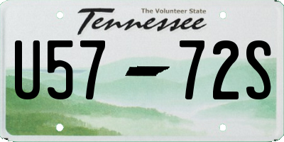 TN license plate U5772S