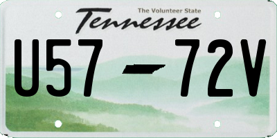 TN license plate U5772V