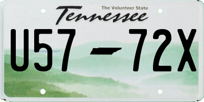 TN license plate U5772X