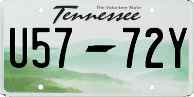 TN license plate U5772Y