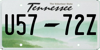 TN license plate U5772Z