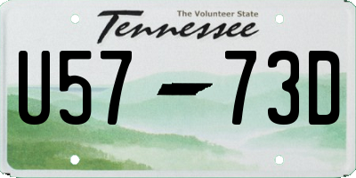 TN license plate U5773D