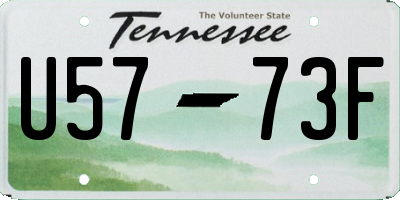 TN license plate U5773F