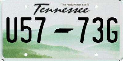 TN license plate U5773G