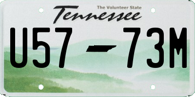 TN license plate U5773M