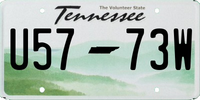 TN license plate U5773W