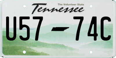 TN license plate U5774C