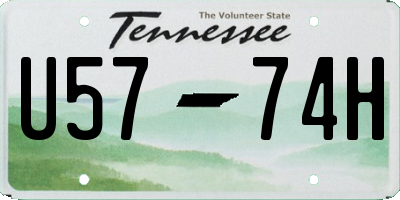 TN license plate U5774H