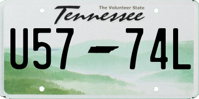 TN license plate U5774L
