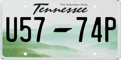 TN license plate U5774P