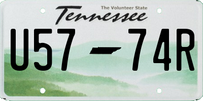 TN license plate U5774R
