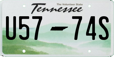 TN license plate U5774S