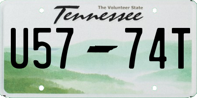 TN license plate U5774T