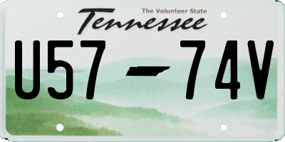 TN license plate U5774V