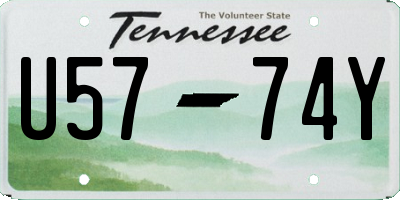 TN license plate U5774Y