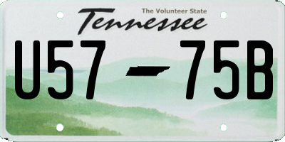 TN license plate U5775B