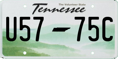 TN license plate U5775C