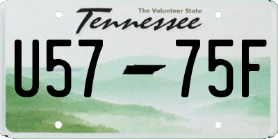 TN license plate U5775F