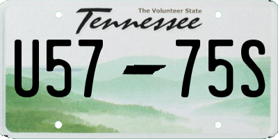 TN license plate U5775S