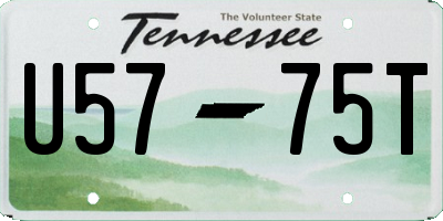 TN license plate U5775T