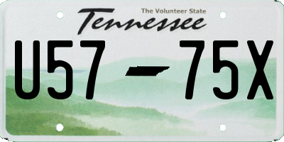 TN license plate U5775X