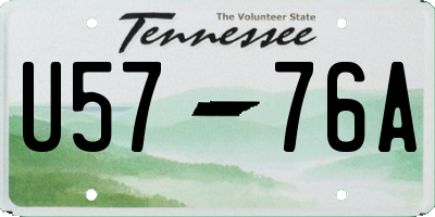 TN license plate U5776A