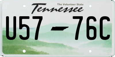 TN license plate U5776C