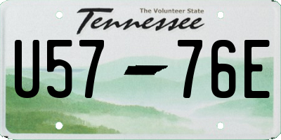 TN license plate U5776E