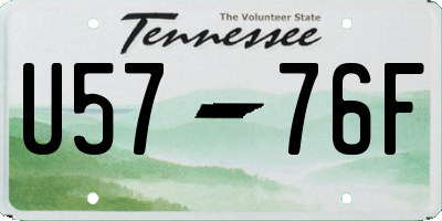 TN license plate U5776F