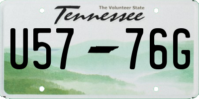 TN license plate U5776G