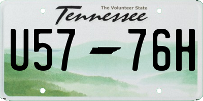 TN license plate U5776H