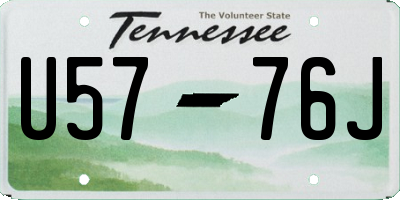 TN license plate U5776J