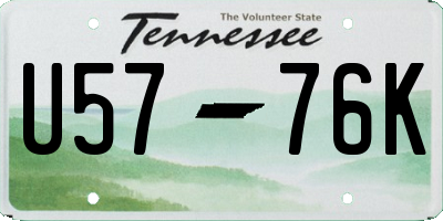 TN license plate U5776K