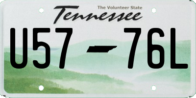 TN license plate U5776L