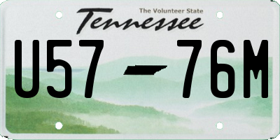 TN license plate U5776M