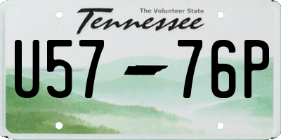 TN license plate U5776P