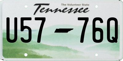 TN license plate U5776Q