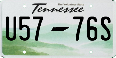 TN license plate U5776S