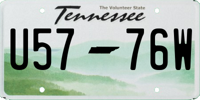 TN license plate U5776W