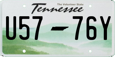 TN license plate U5776Y