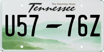TN license plate U5776Z