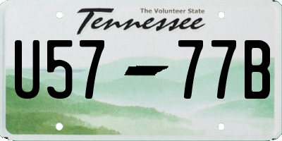 TN license plate U5777B