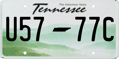 TN license plate U5777C