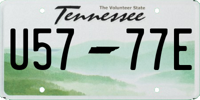 TN license plate U5777E