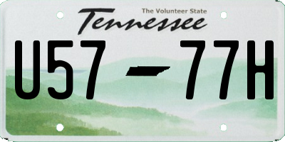 TN license plate U5777H
