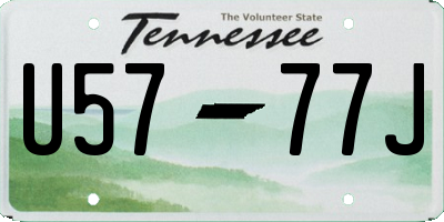 TN license plate U5777J