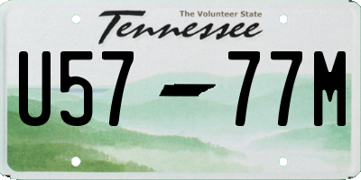 TN license plate U5777M
