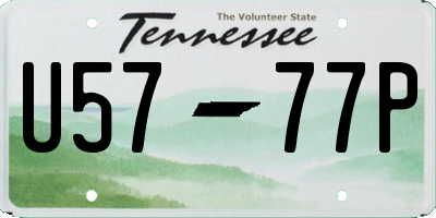 TN license plate U5777P