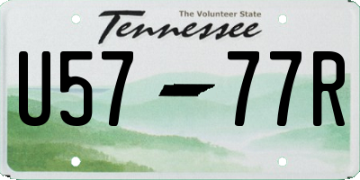 TN license plate U5777R