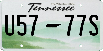 TN license plate U5777S